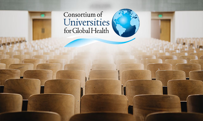 Cover image featuring the logo for the Consortium of Universities for Global Health