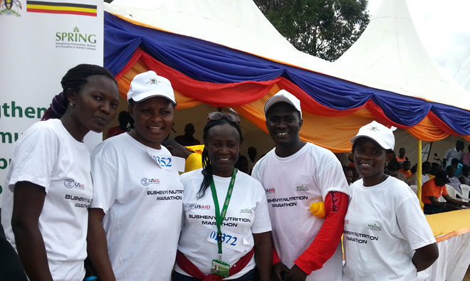 Runners from Team SPRING/Uganda