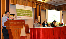 Madhukar B. Shrestha presents the results of the PBN study in Nepal