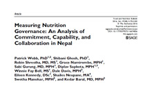 Measuring Nutrition Governance: An Analysis of Commitment, Capability, and Collaboration in Nepal Thumbnail