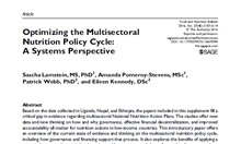 Optimizing the Multisectoral Nutrition Policy Cycle: A Systems Perspective Thumbnail