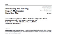 Prioritizing and Funding Nepal's Multisector Nutrition Plan Article Thumbnail