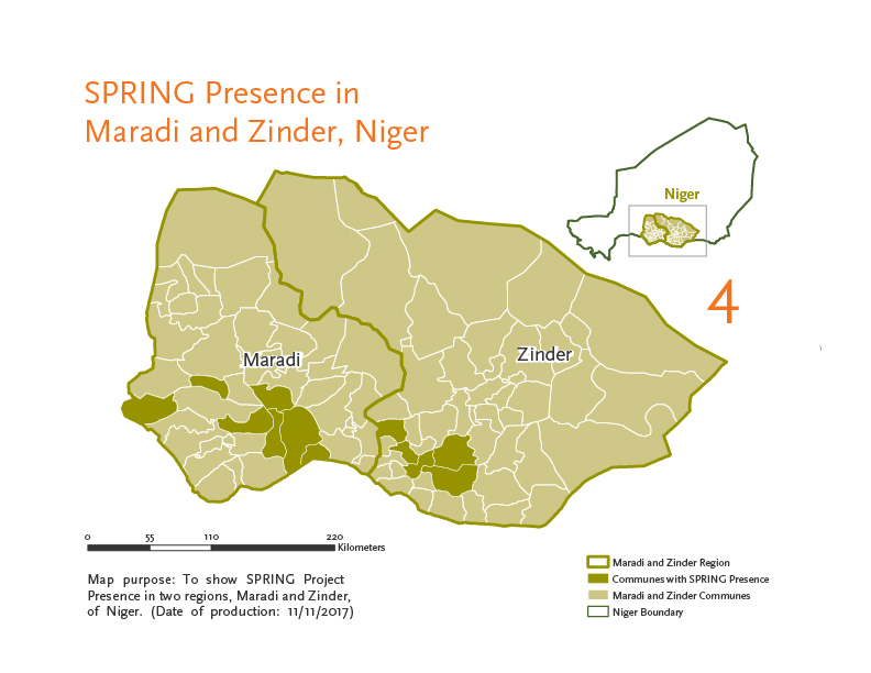 Map of Niger showing 