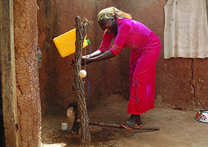  Rukaya Mohammed demonstrates handwashing with soap, a vital practice for better health and nutrition.