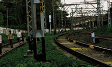 Train station and tracks