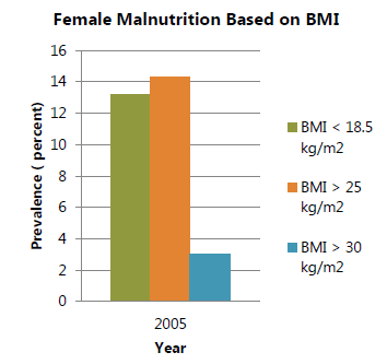 Figure 2. Malnutrition in Women (WHO 2015c)