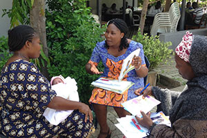 Participants carrying out a one-on-one counsellingsession at Family Health Clinic Area 2, Abuja