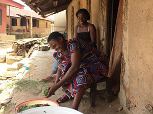  “Mother and daughter share a laugh during the household survey in Cross River State”