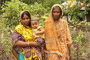 Mothers-in-law play an important role in the raising of small children in rural Bangladesh.
