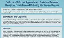 Evidence of Effective Approaches to Social and Behavior Change for Preventing and Reducing Stunting and Anemia