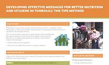 Developing Effective Messages for Better Nutrition and Hygiene in Tonkolili: The TIPs Method