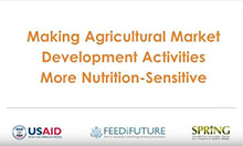 Making Agricultural Market Development Activities More Nutrition-Sensitive